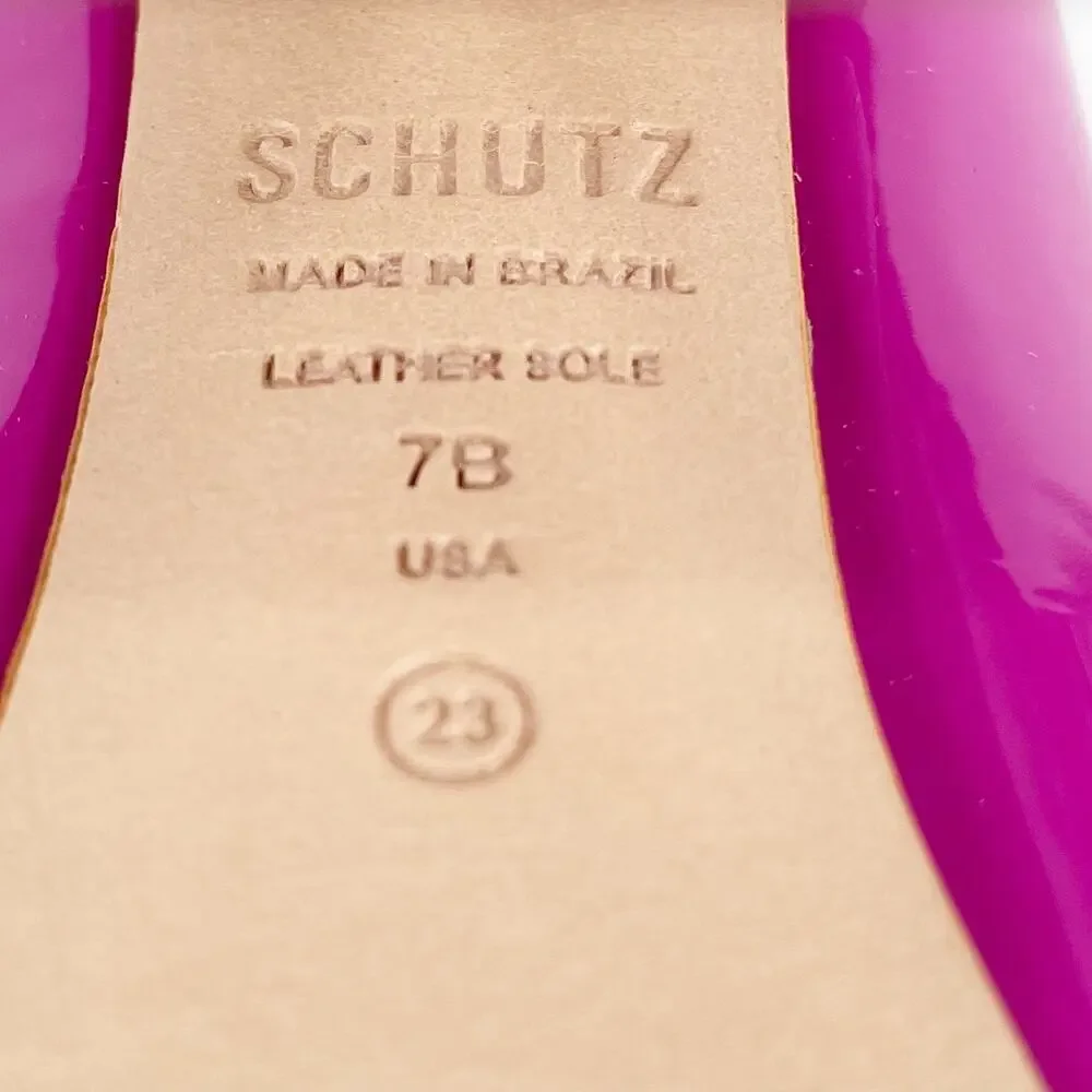 Schutz Womens Zayne Platform Mary Janes US 7 EU 37 Pink Patent Leather NIB - Picture 9 of 10